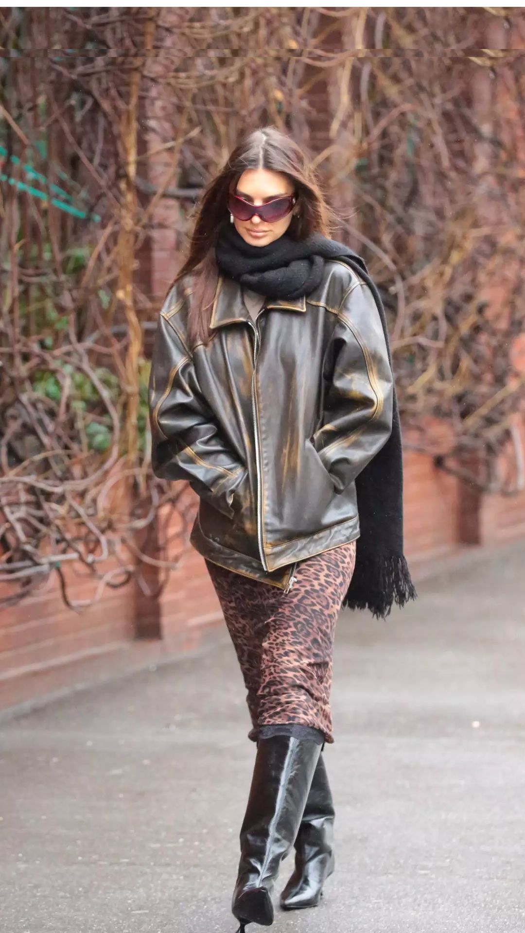 luxury leather emily ratajkowski